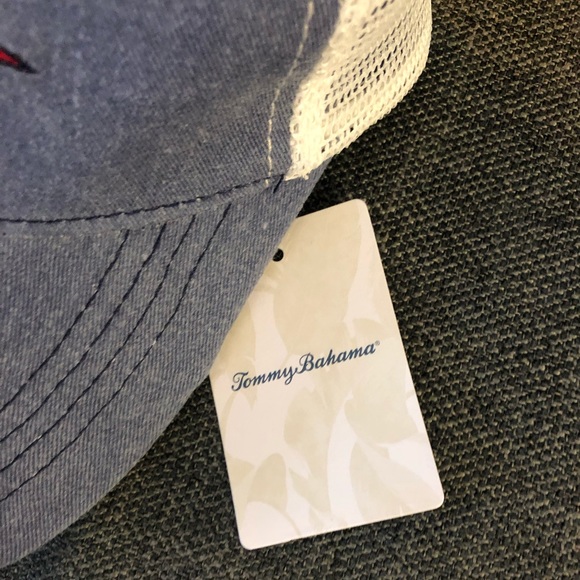 🆕 Tommy Bahama Patriotic Marlin Logo Trucker Hat - Picture 5 of 8